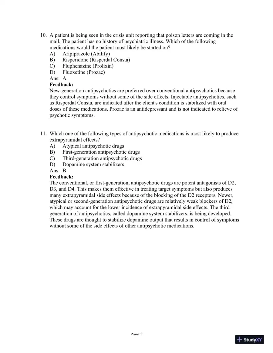 Test Bank for Psychiatric-Mental Health Nursing, 8th Edition (Chapters 1-24), page 18