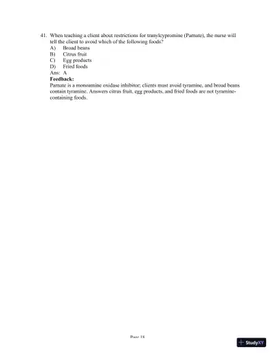 Test Bank for Psychiatric-Mental Health Nursing, 8th Edition (Chapters 1-24) - Page 31 preview image