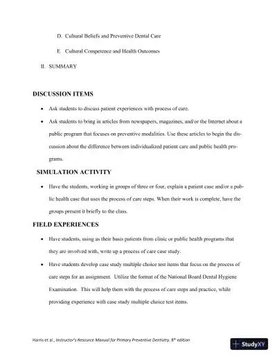 Class Notes for Primary Preventive Dentistry, 8th Edition - Page 12 preview image