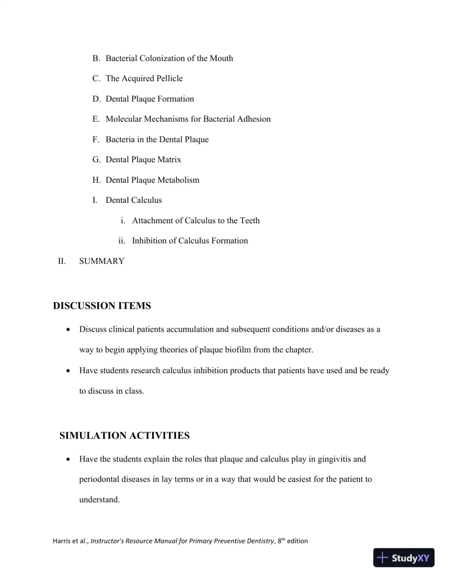 Class Notes for Primary Preventive Dentistry, 8th Edition, page 14
