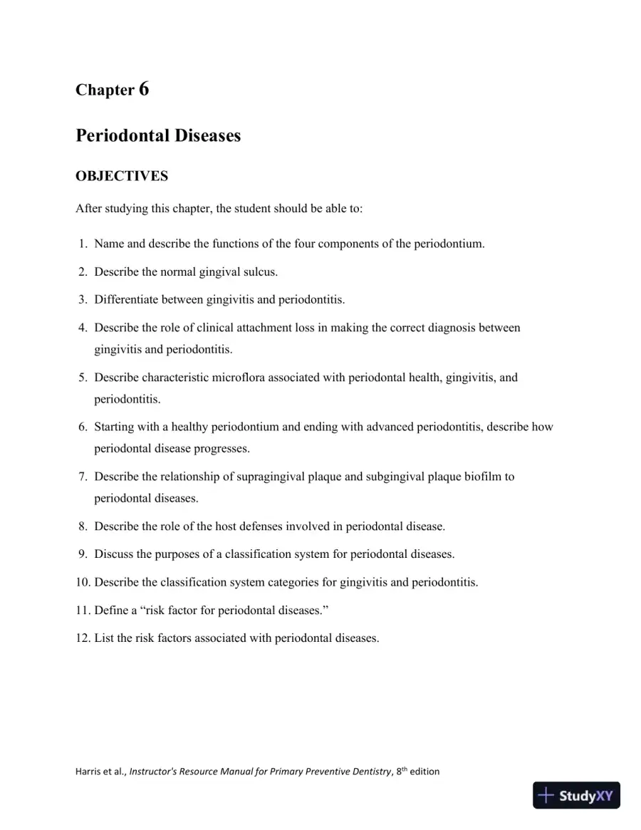 Class Notes for Primary Preventive Dentistry, 8th Edition, page 19