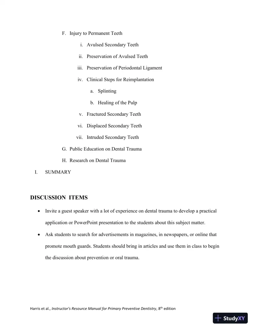 Class Notes for Primary Preventive Dentistry, 8th Edition, page 29