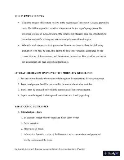 Class Notes for Primary Preventive Dentistry, 8th Edition - Page 4 preview image