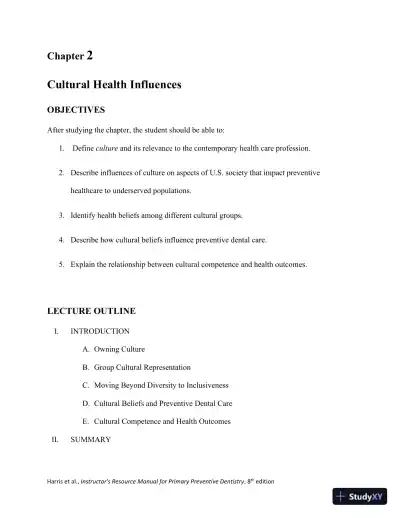 Class Notes for Primary Preventive Dentistry, 8th Edition - Page 8 preview image