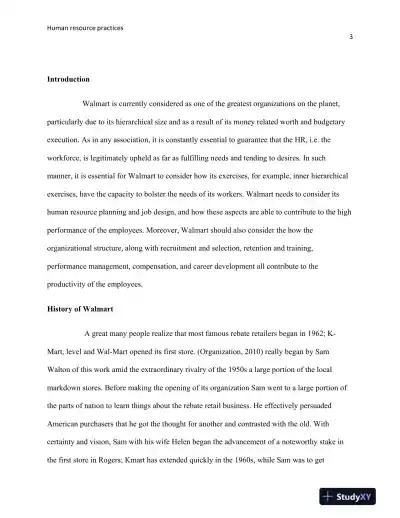 Walmart Human Resource Practices - Page 5 preview image