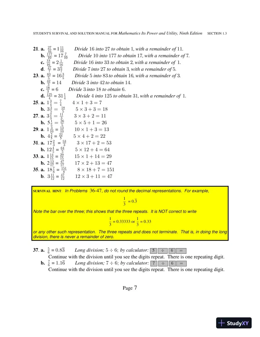 Solution Manual for Mathematics: Its Power and Utility, 10th Edition, page 12