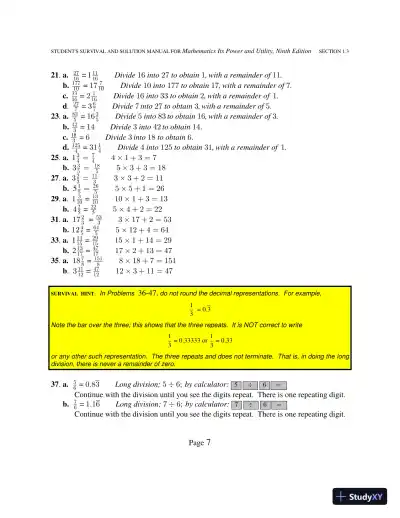 Solution Manual for Mathematics: Its Power and Utility, 10th Edition - Page 12 preview image