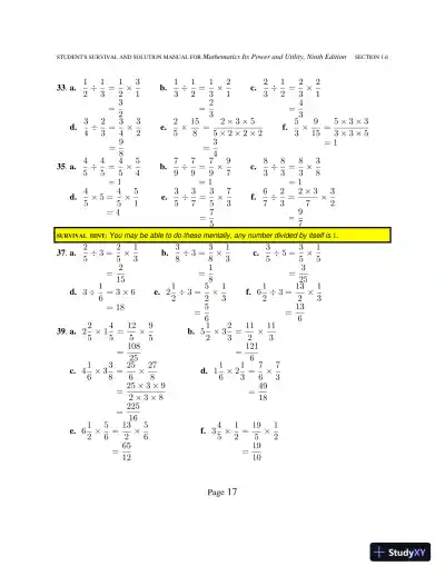 Solution Manual for Mathematics: Its Power and Utility, 10th Edition - Page 22 preview image