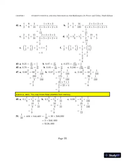Solution Manual for Mathematics: Its Power and Utility, 10th Edition - Page 23 preview image