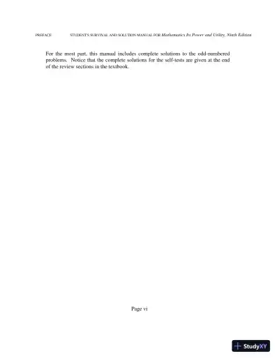 Solution Manual for Mathematics: Its Power and Utility, 10th Edition - Page 5 preview image