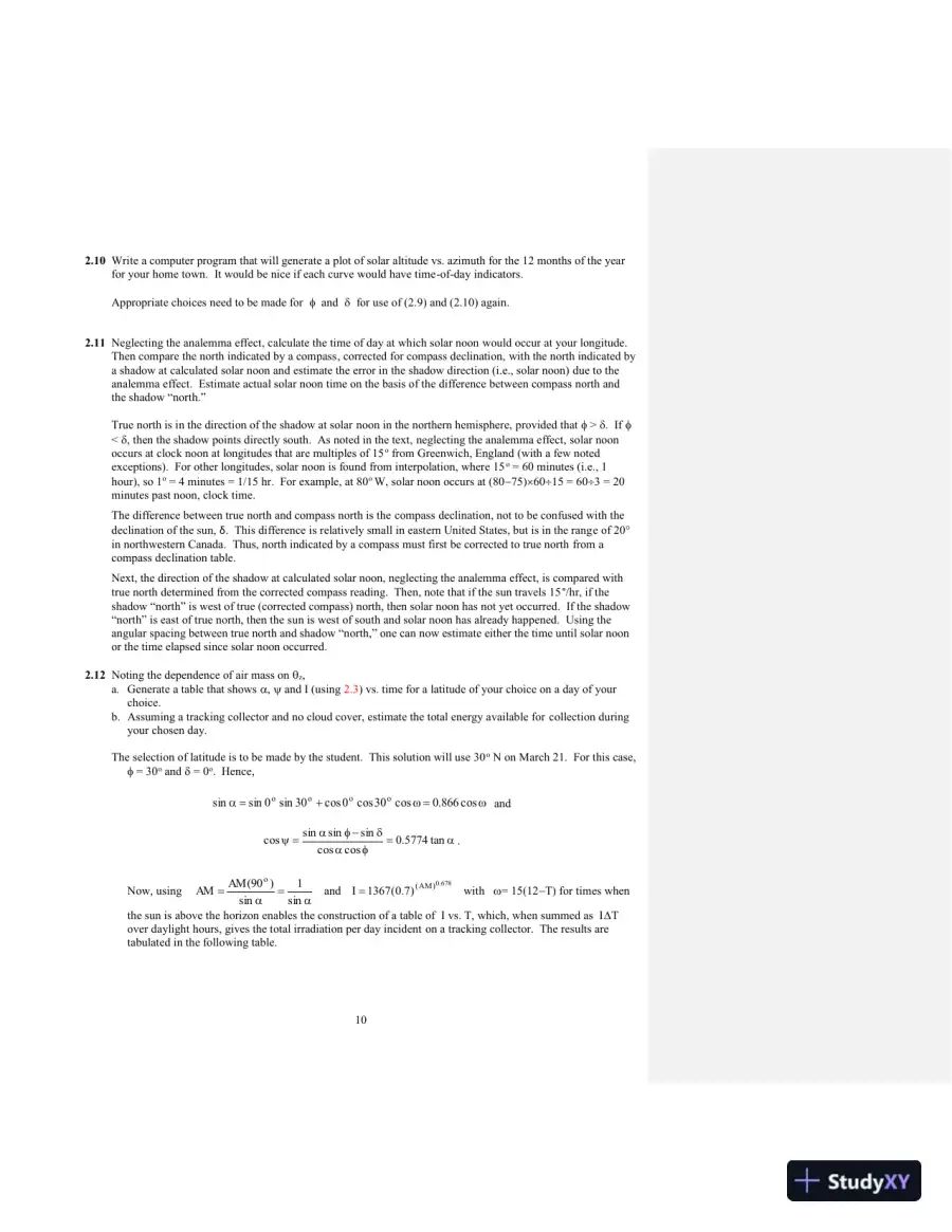 Solution Manual for Photovoltaic Systems Engineering, 4th Edition, page 11
