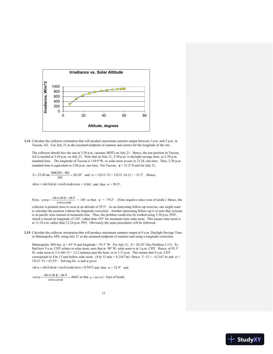 Solution Manual for Photovoltaic Systems Engineering, 4th Edition, page 13