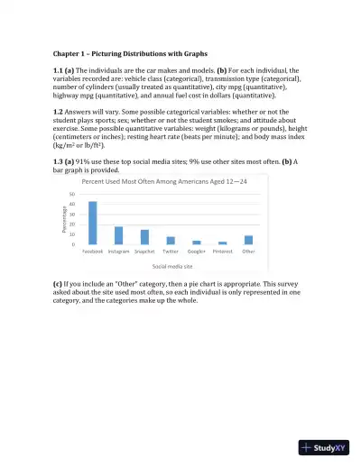 Solution Manual For The Basic Practice of Statistics, 8th Edition - Page 3 preview image