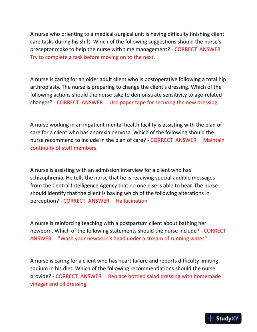2023-2024 ATI RN Comprehensive Exam with Answers (175 Solved Questions), page 6