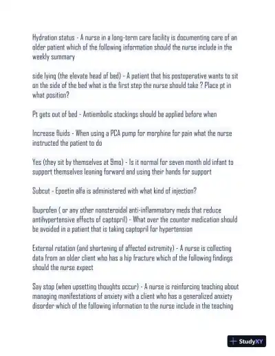 2020 PN Comp Comprehensive Practice Exam With Answers (158 Solved Questions) - Page 5 preview image