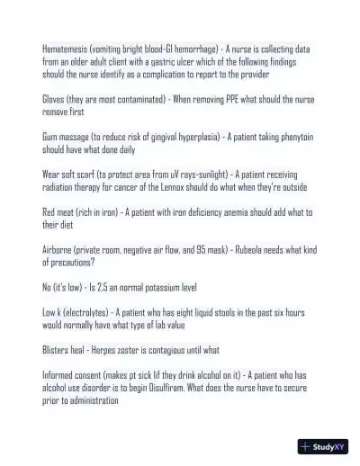 2020 PN Comp Comprehensive Practice Exam With Answers (158 Solved Questions) - Page 6 preview image