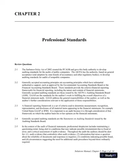 Solution Manual For Principles of Auditing and Other Assurance Services, 21st Edition - Page 15 preview image