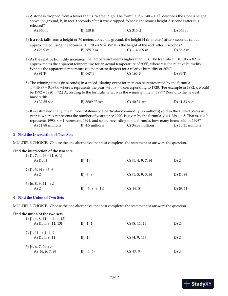 Precalculus, 5th Edition Test Bank, page 3