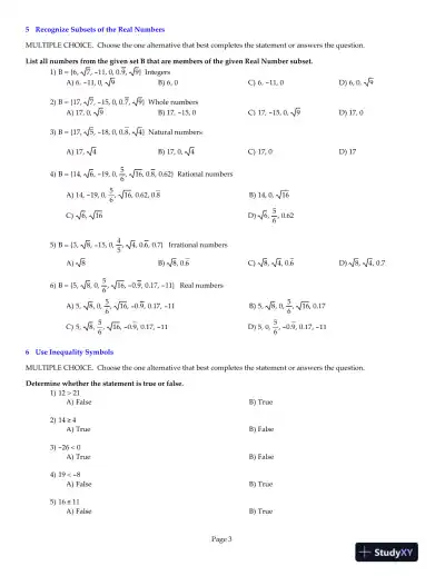 Precalculus, 5th Edition Test Bank - Page 4 preview image