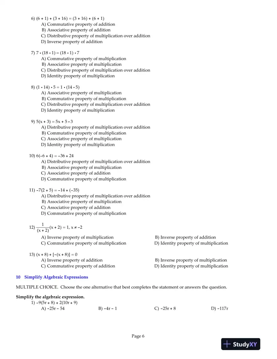 Precalculus, 5th Edition Test Bank, page 7