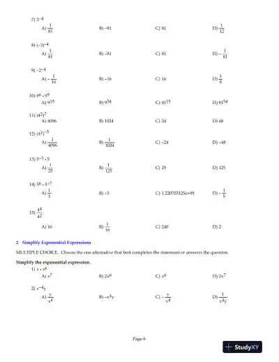 Precalculus, 5th Edition Test Bank - Page 9 preview image