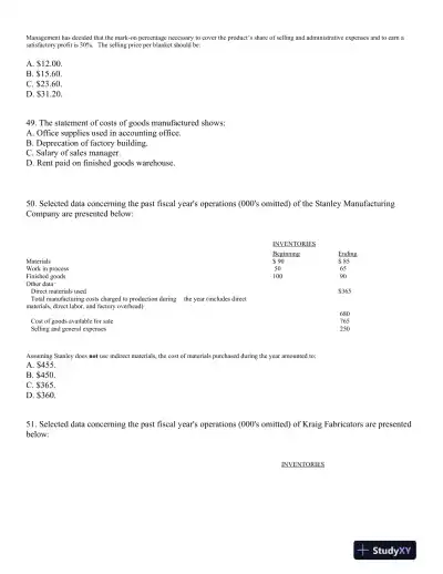 Test Bank For Principles Of Cost Accounting, 16th Edition - Page 12 preview image