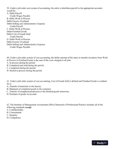 Test Bank For Principles Of Cost Accounting, 16th Edition - Page 15 preview image