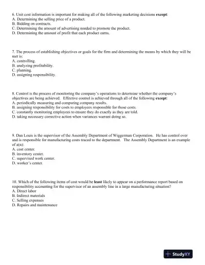 Test Bank For Principles Of Cost Accounting, 16th Edition - Page 3 preview image