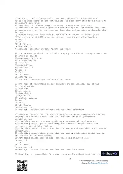 Business Essentials 12th Edition Test Bank - Page 15 preview image