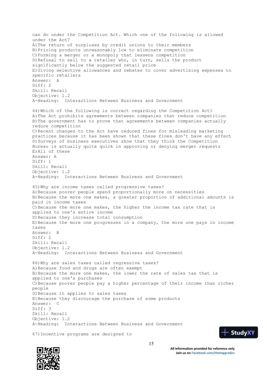 Business Essentials 12th Edition Test Bank, page 16