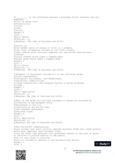 Business Essentials 12th Edition Test Bank - Page 3 preview image