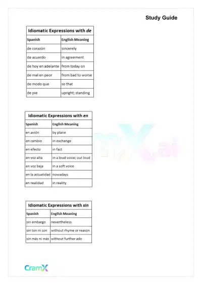 Spanish II - Prepositions - Page 7 preview image
