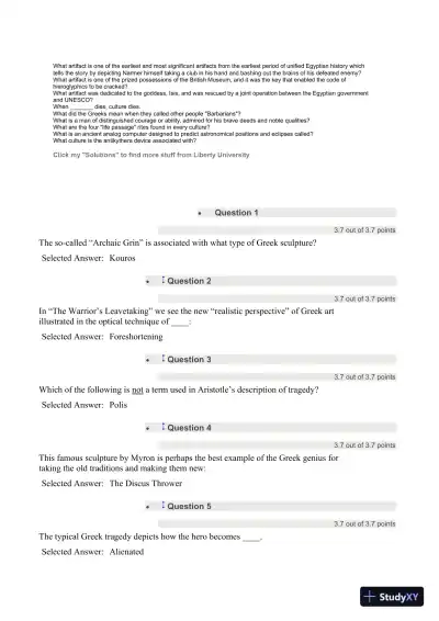 Liberty University CSTU 101 Quiz 3 Complete Solutions Correct Answers Key - Page 4 preview image