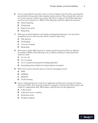 Comptia Security+ Practice Tests : exam sy0-601, 2nd Edition (2021) - Page 30 preview image