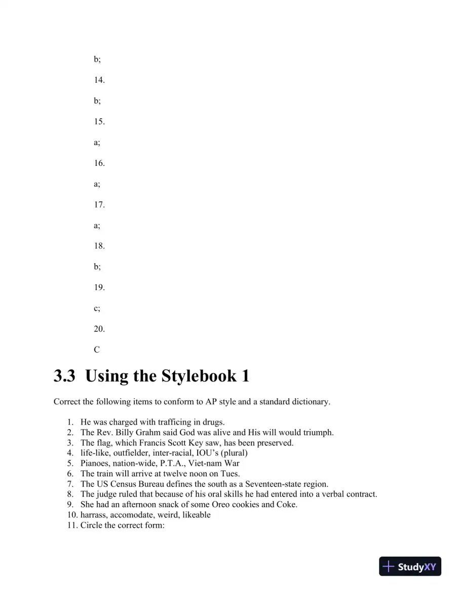Class Notes for Writing for the Mass Media, 9th Edition, page 21