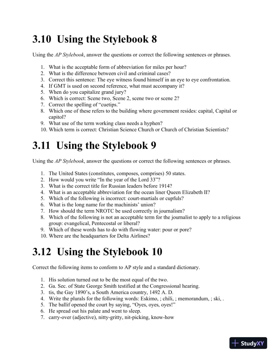 Class Notes for Writing for the Mass Media, 9th Edition, page 25