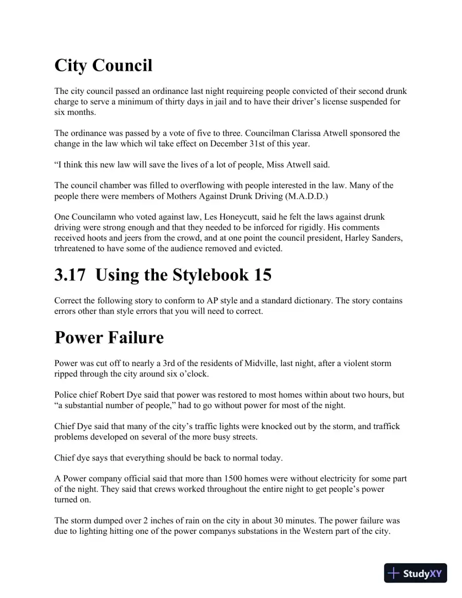 Class Notes for Writing for the Mass Media, 9th Edition, page 28