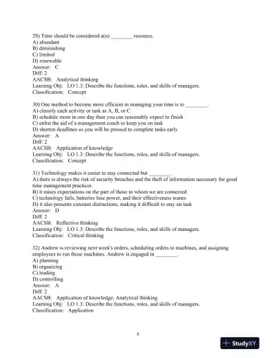 Test Bank for Management, 15th Edition - Page 10 preview image