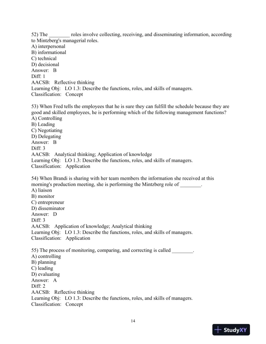 Test Bank for Management, 15th Edition, page 16
