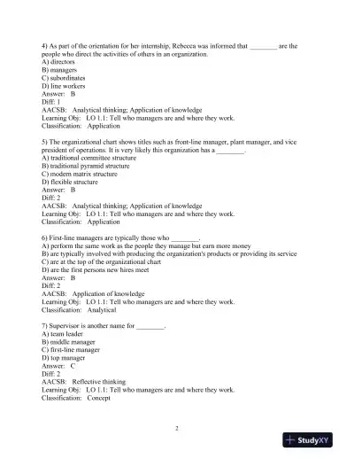 Test Bank for Management, 15th Edition - Page 4 preview image