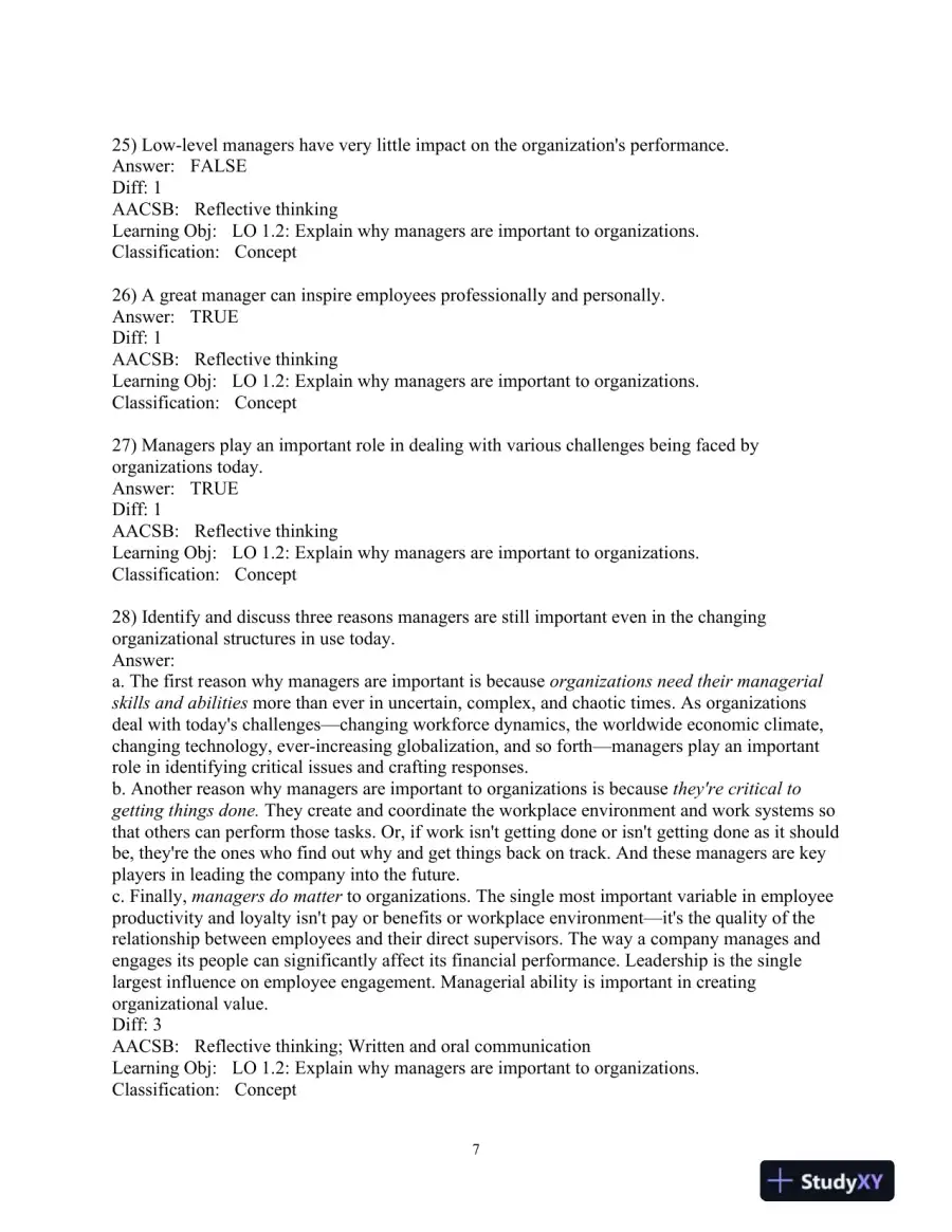 Test Bank for Management, 15th Edition, page 9