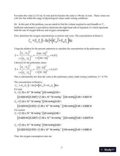 Solution Manual For Transport Phenomena In Biological Systems, 2nd Edition - Page 6 preview image