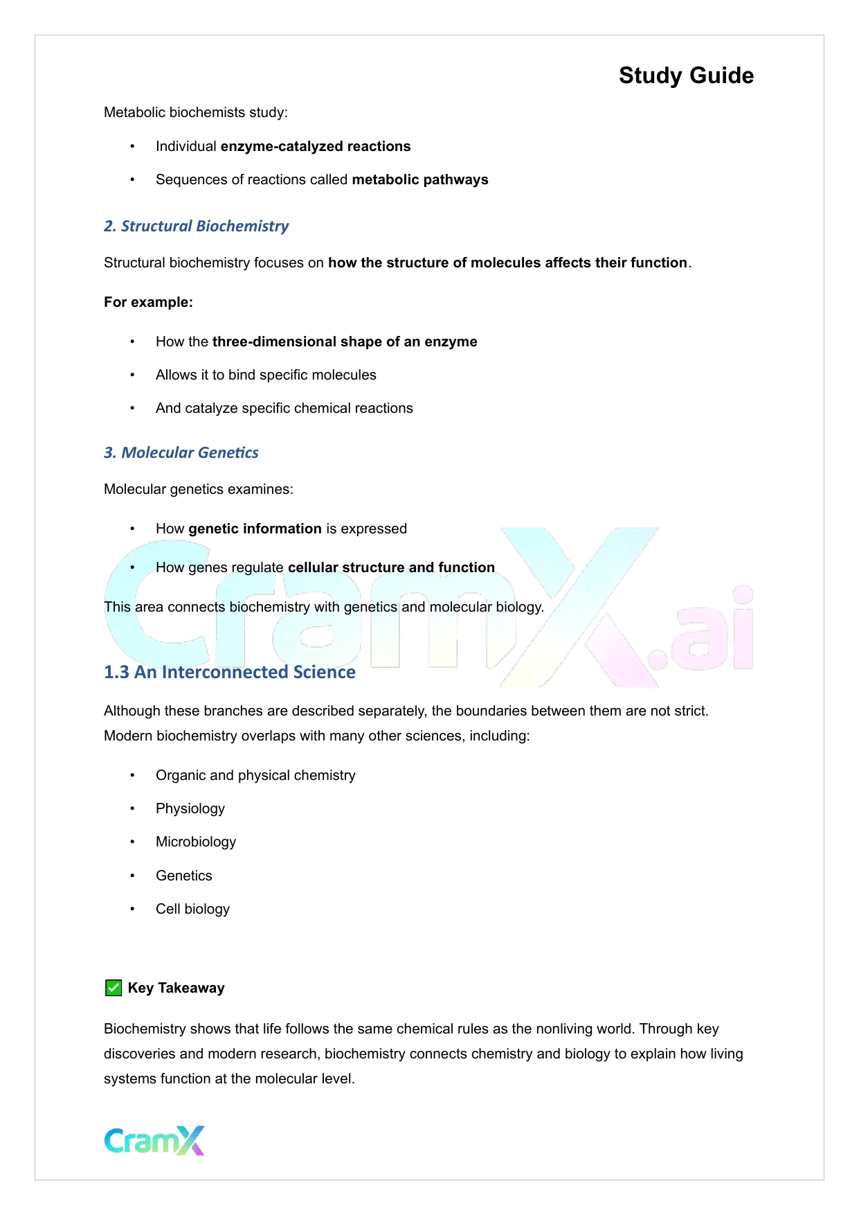 Biochemistry I - The Scope of Biochemistry - Page 3 preview image
