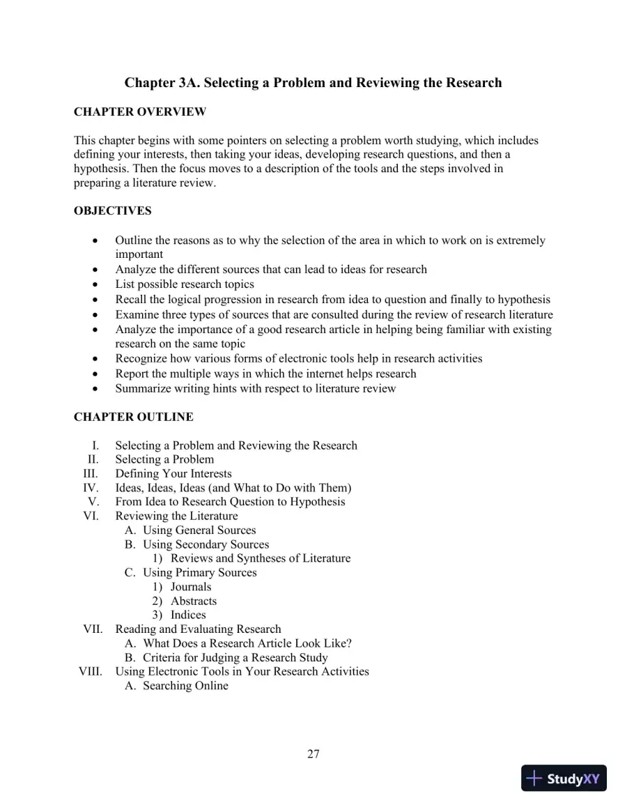 Class Notes for Exploring Research, 9th Edition, page 10