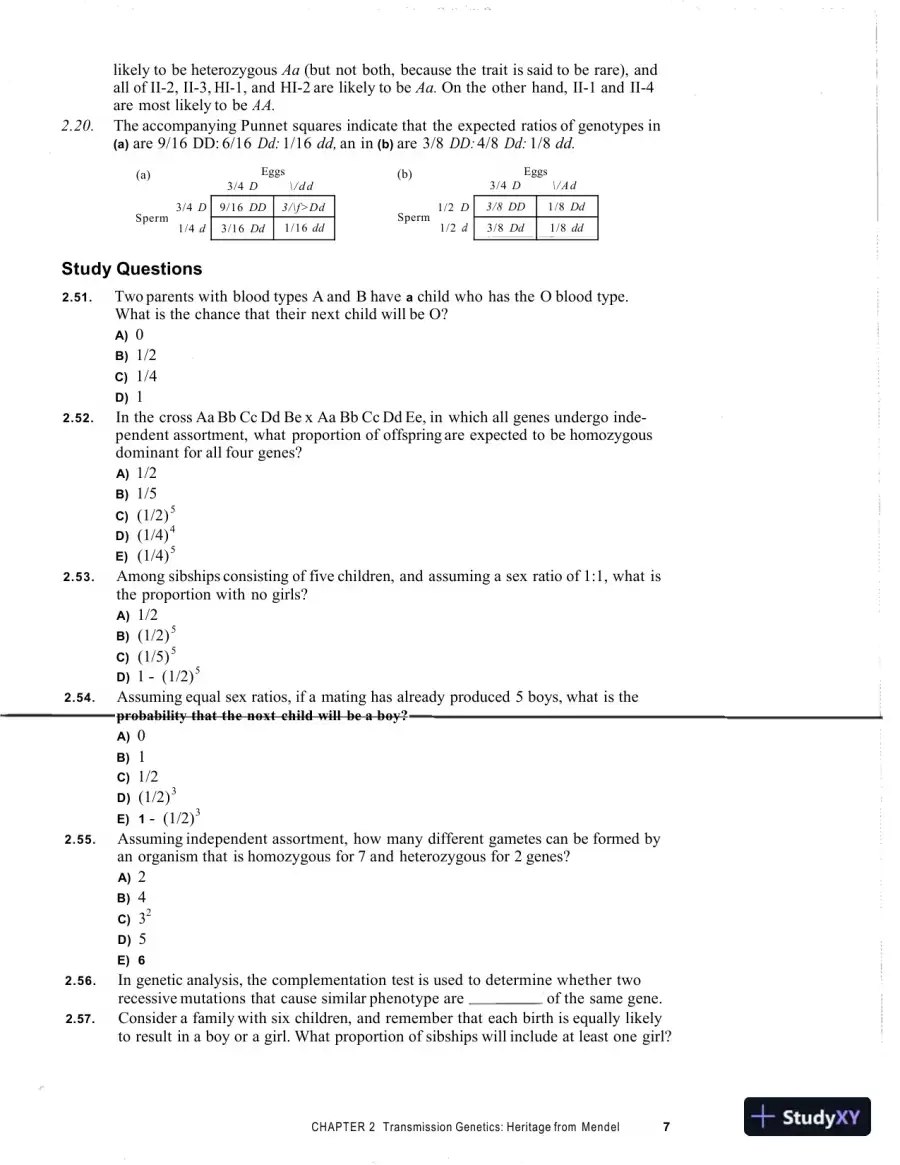 Solution Manual for Essential Genetics: A Genomic Perspective , 4th Edition, page 11