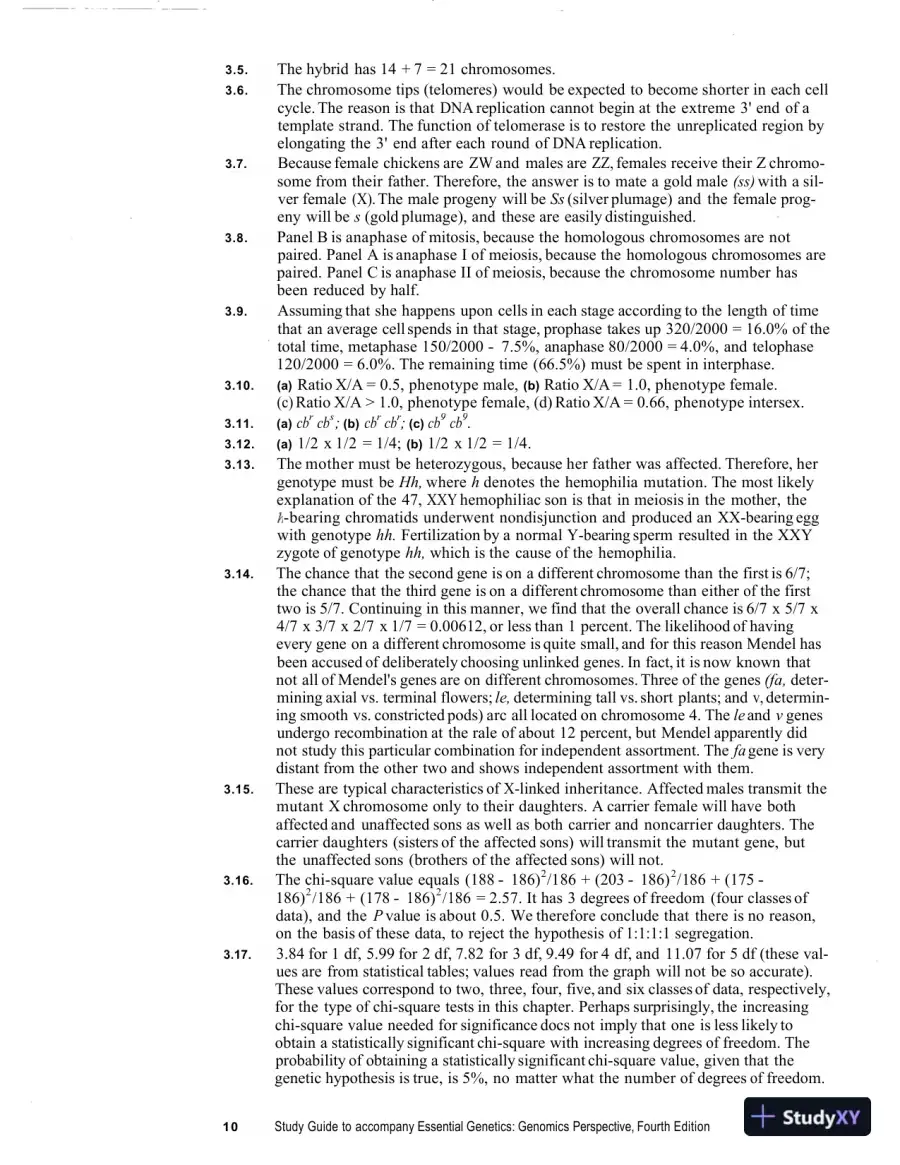 Solution Manual for Essential Genetics: A Genomic Perspective , 4th Edition, page 14
