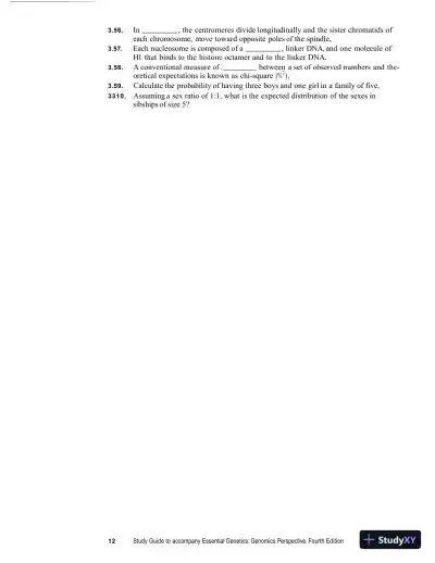 Solution Manual for Essential Genetics: A Genomic Perspective , 4th Edition - Page 16 preview image