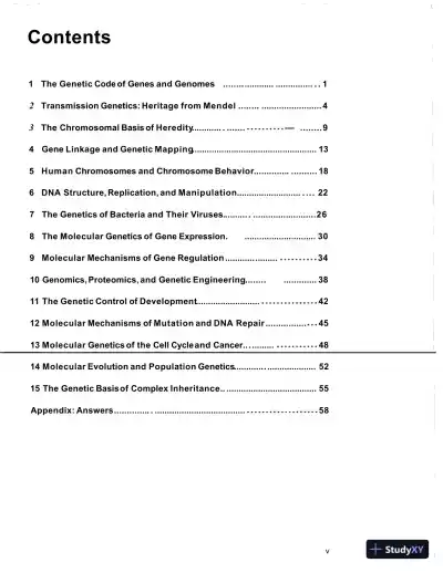 Solution Manual for Essential Genetics: A Genomic Perspective , 4th Edition - Page 3 preview image