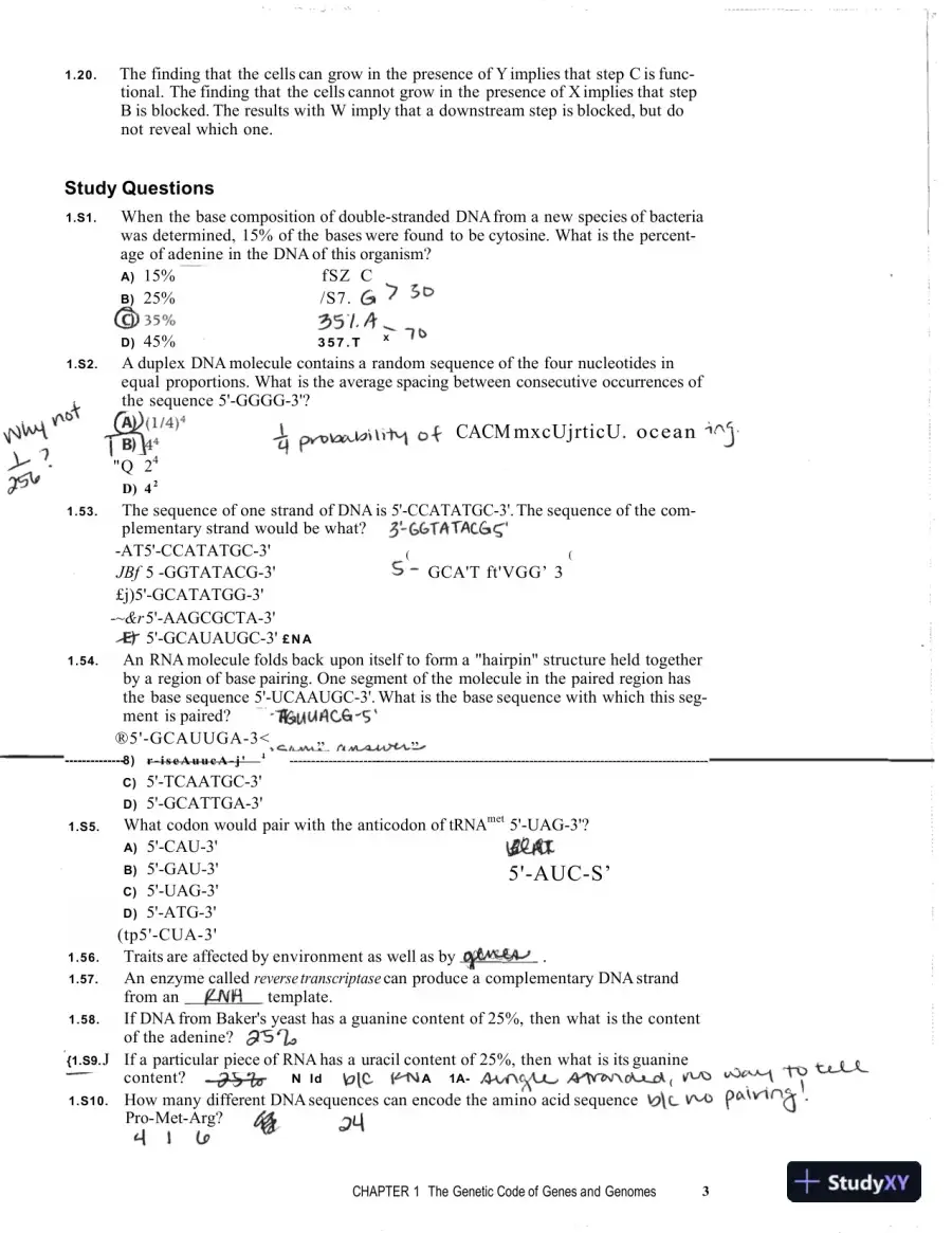 Solution Manual for Essential Genetics: A Genomic Perspective , 4th Edition, page 7