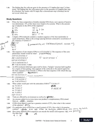 Solution Manual for Essential Genetics: A Genomic Perspective , 4th Edition - Page 7 preview image